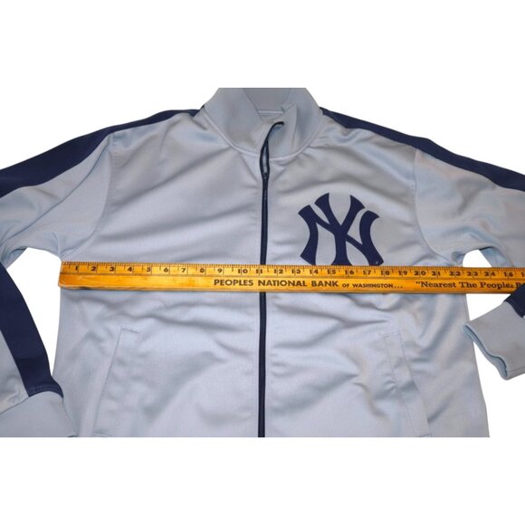 Mitchell & Ness Yankees Track Jacket L Gray Navy Streetwear Sports Fan-core - Picture 7 of 8